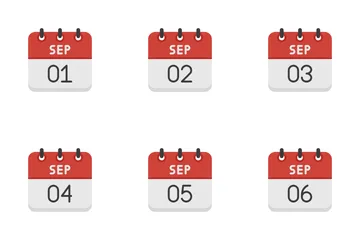 Calendrier de septembre Pack d'Icônes