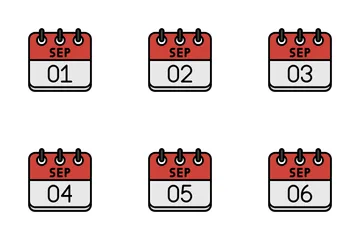 Calendrier de septembre Pack d'Icônes