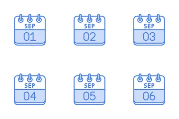 Calendrier de septembre Pack d'Icônes