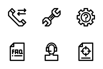 Call Center Service Icon Pack