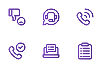 Call Center Service Icon Pack