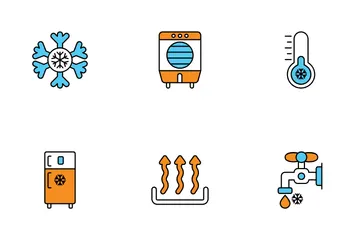 Calor y enfriamiento Paquete de Iconos