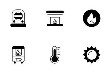 Calor y enfriamiento Paquete de Iconos