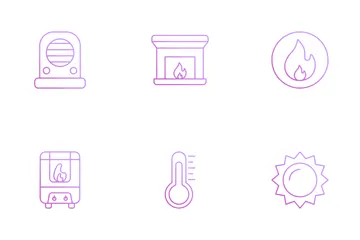 Calor y enfriamiento Paquete de Iconos