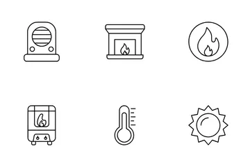 Calor y enfriamiento Paquete de Iconos