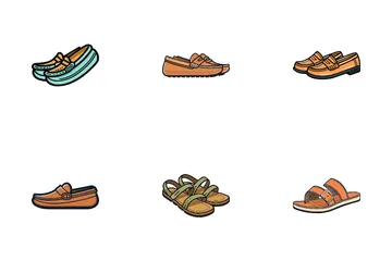 Calzado Zapatos Paquete de Iconos