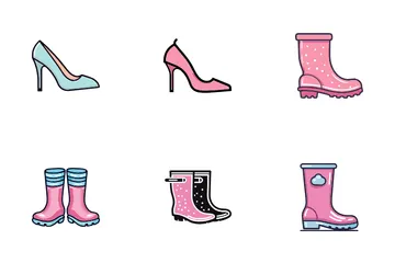 Calzado Zapatos Paquete de Iconos