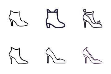 Calzado Zapatos Paquete de Iconos