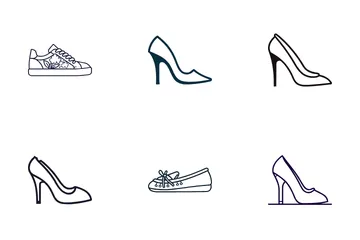 Calzado Zapatos Paquete de Iconos