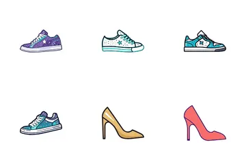 Calzado Zapatos Paquete de Iconos