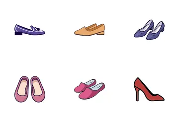 Calzado Zapatos Paquete de Iconos