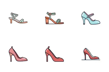 Calzado Zapatos Paquete de Iconos
