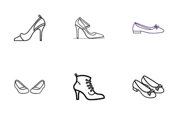 Calzado Zapatos Paquete de Iconos