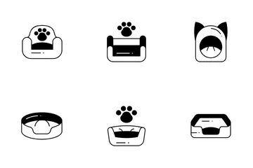 Cama para animais de estimação Pacote de Ícones