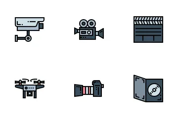 Camara de video Paquete de Iconos