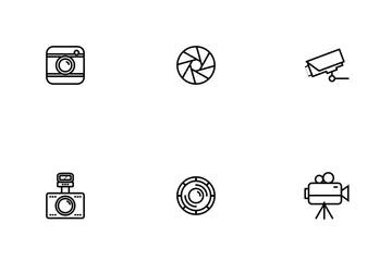 Camera Outline Icon Pack
