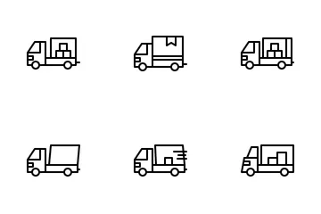 Caminhão de entrega Pacote de Ícones