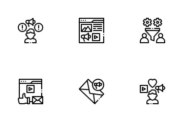 Campañas de marketing Paquete de Iconos
