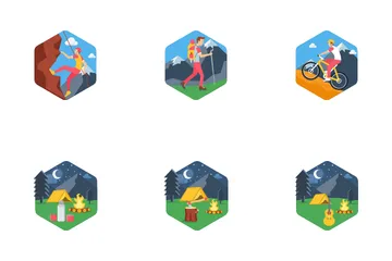 Campeggio e avventura Icon Pack