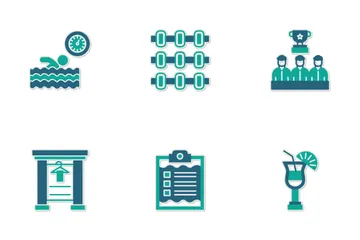 Campeonato de natação Pacote de Ícones