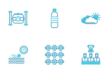 Campeonato de natação Pacote de Ícones