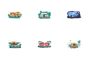 Camper Van Icon Pack