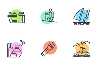 Camping, Adventure And Outdoors Icon Pack