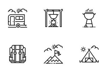  Camping, Adventure And Outdoors Icon Pack