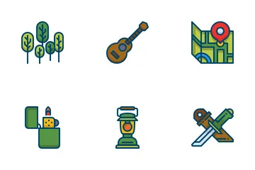 Camping Adventure Icon Pack