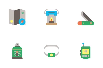 Camping And Hiking Icon Pack