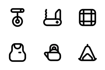 Camping And Hiking Icon Pack