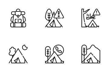 Camping Campground Icon Pack