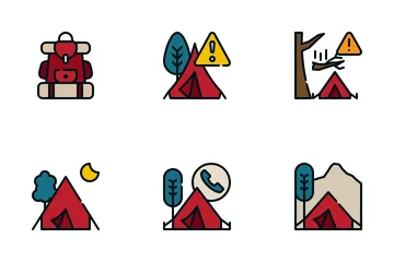 Camping Campground Icon Pack