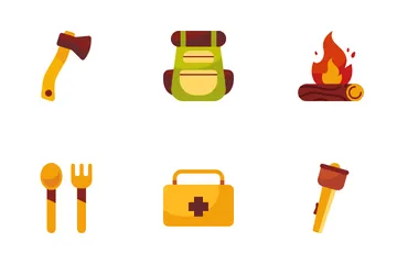 Camping Equipment Icon Pack