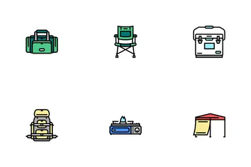 Camping Equipment Icon Pack