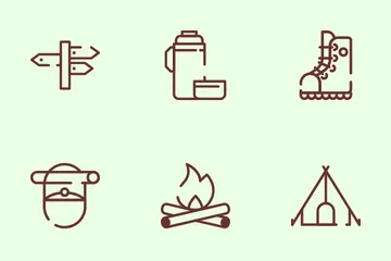 Camping Equipment Icon Pack