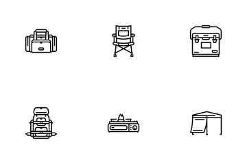 Camping Equipment Icon Pack