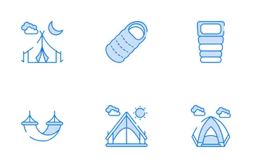 Camping Equipments Icon Pack