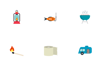 Camping Flat Icon Pack