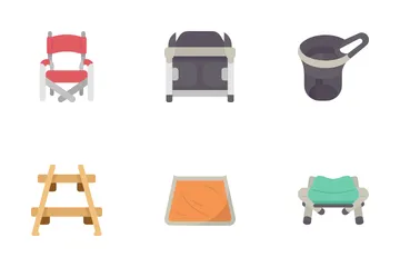 Camping Furniture Icon Pack