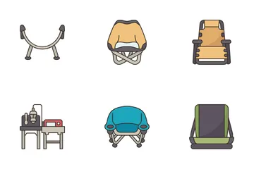 Camping Furniture Icon Pack