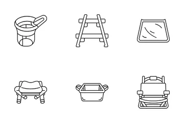 Camping Furniture Icon Pack