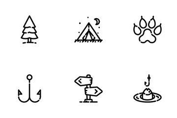 Camping & Hiking Icon Pack
