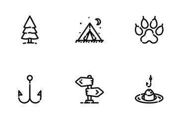 Camping & Hiking Icon Pack