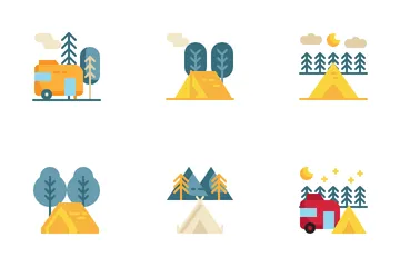 Cámping Paquete de Iconos