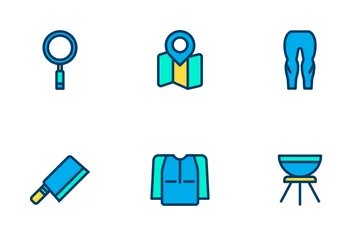 Camping - Lineal Color Icon Pack