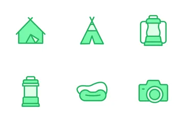 Camping - Mono Lineal Icon Pack