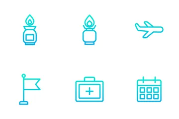 Camping - Outline Gradient Icon Pack