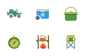 Camping und Abenteuer Symbolpack