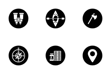 Camping y aventura Paquete de Iconos